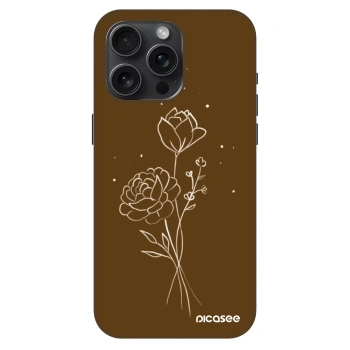 Hülle für Apple iPhone 15 Pro Max - Brown flowers