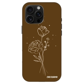 Hülle für Apple iPhone 16 Pro Max - Brown flowers