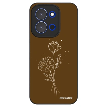 Hülle für Xiaomi Redmi 15C 4G - Brown flowers