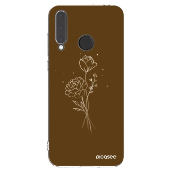 Picasee Honor 20 Lite Hülle - Transparentes Silikon - Brown flowers
