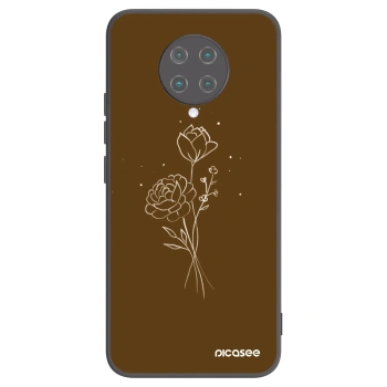 Hülle für Xiaomi Poco F2 Pro - Brown flowers