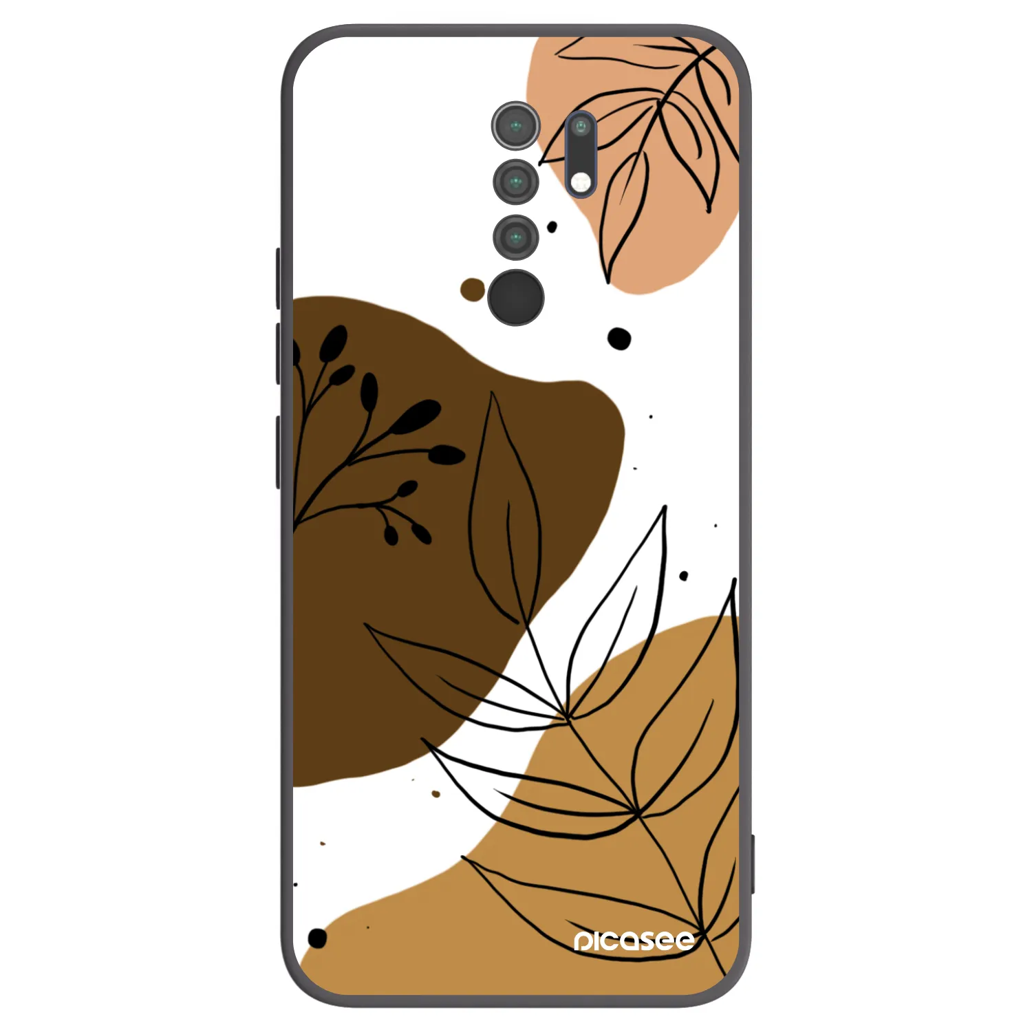 Picasee Xiaomi Redmi 9 Hülle - Schwarzes Silikon - Boho style