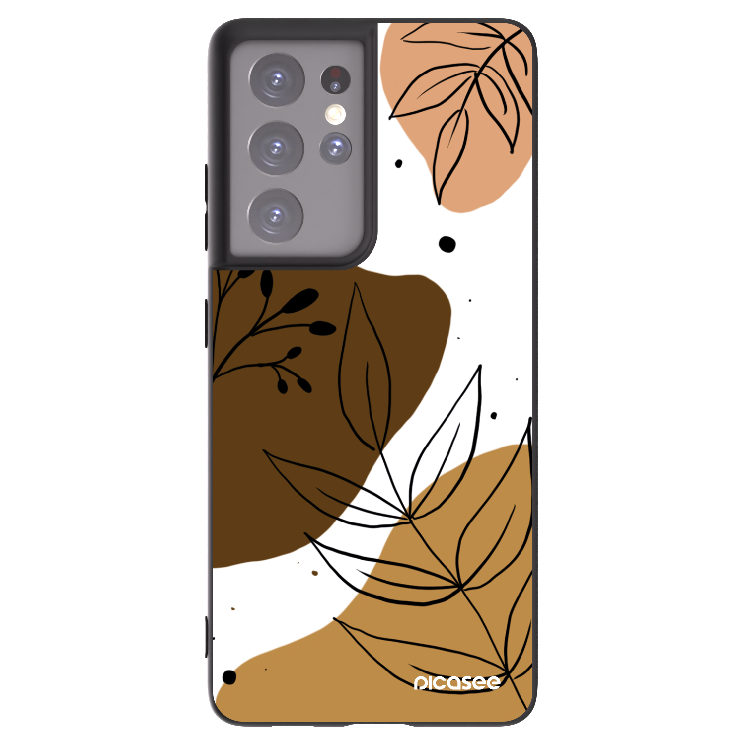 Picasee Samsung Galaxy S21 Ultra 5G G998B Hülle - Schwarzes Silikon - Boho style