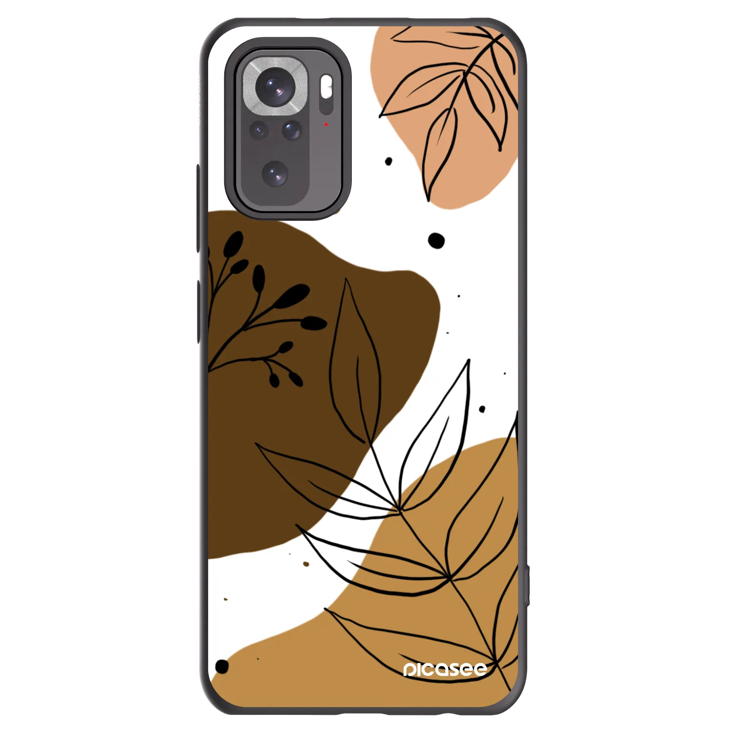Picasee Xiaomi Redmi Note 10 Hülle - Schwarzes Silikon - Boho style