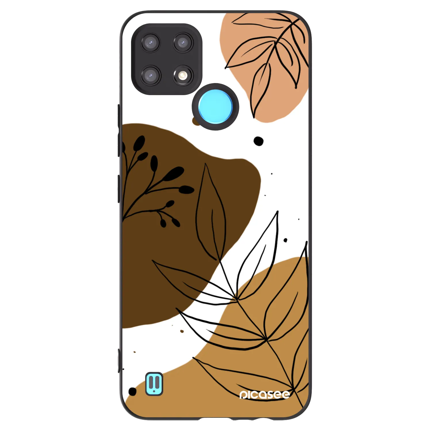 Picasee Realme C21 Hülle - Schwarzes Silikon - Boho style