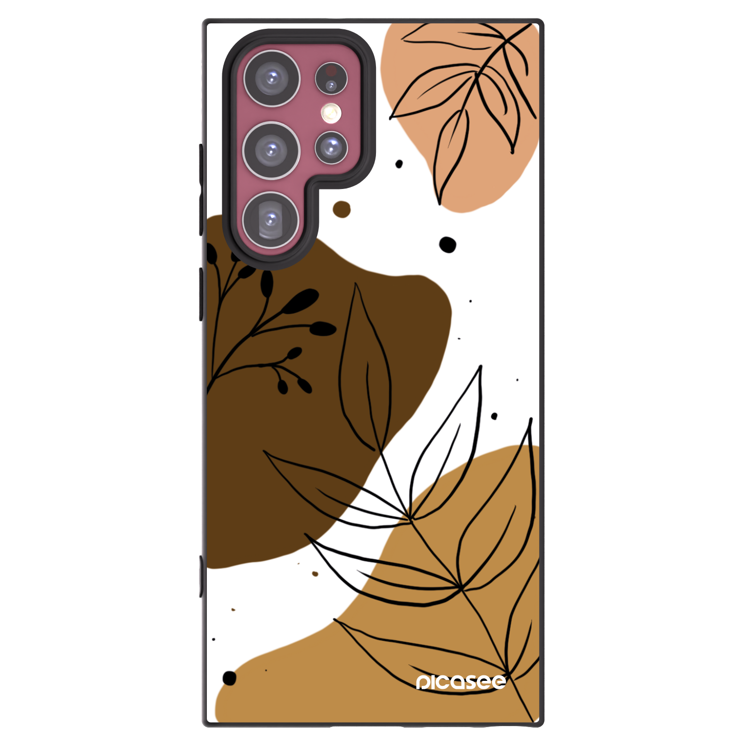 Picasee Samsung Galaxy S22 Ultra 5G Hülle - Schwarzes Silikon - Boho style
