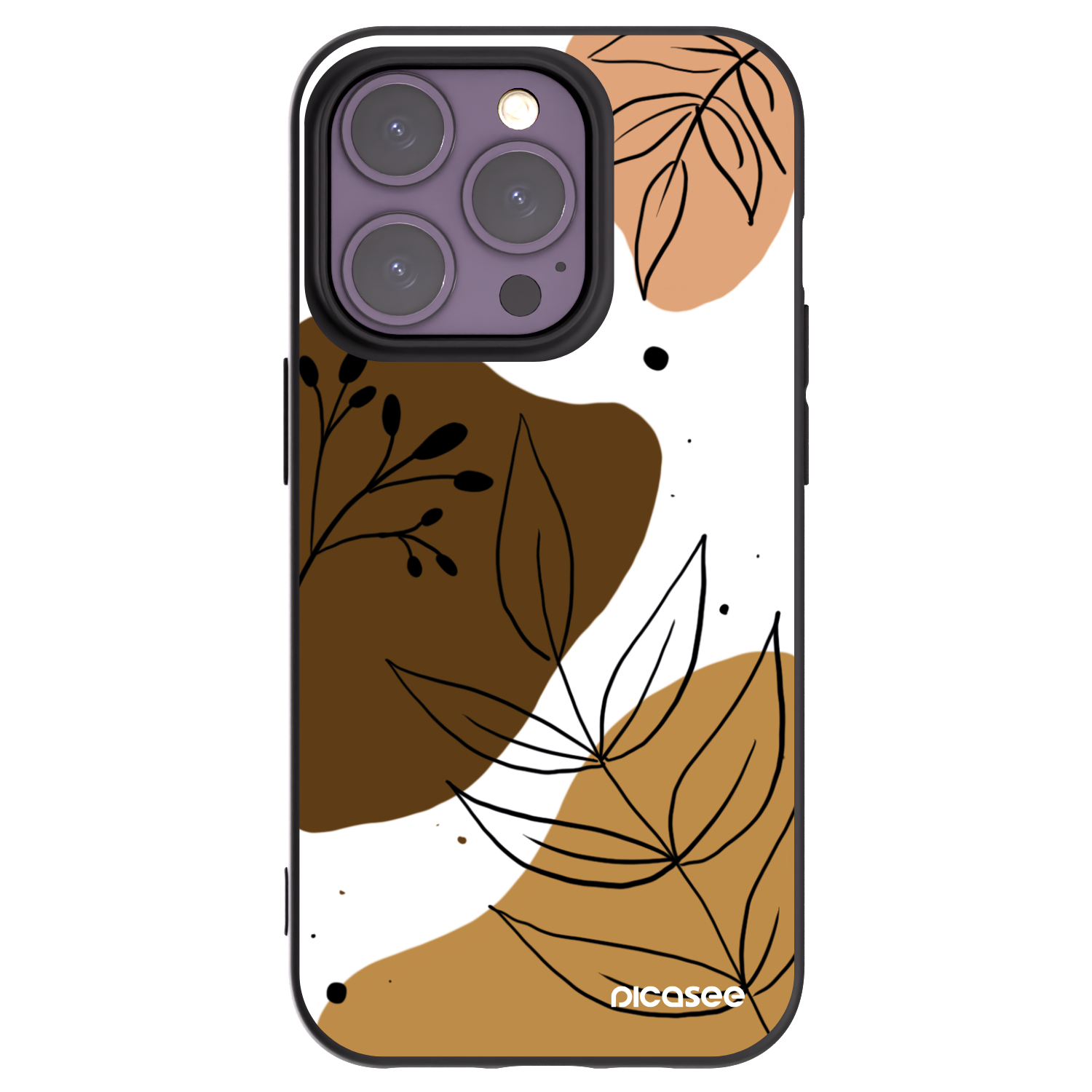 Picasee Apple iPhone 14 Pro Hülle - Schwarzes Silikon - Boho style