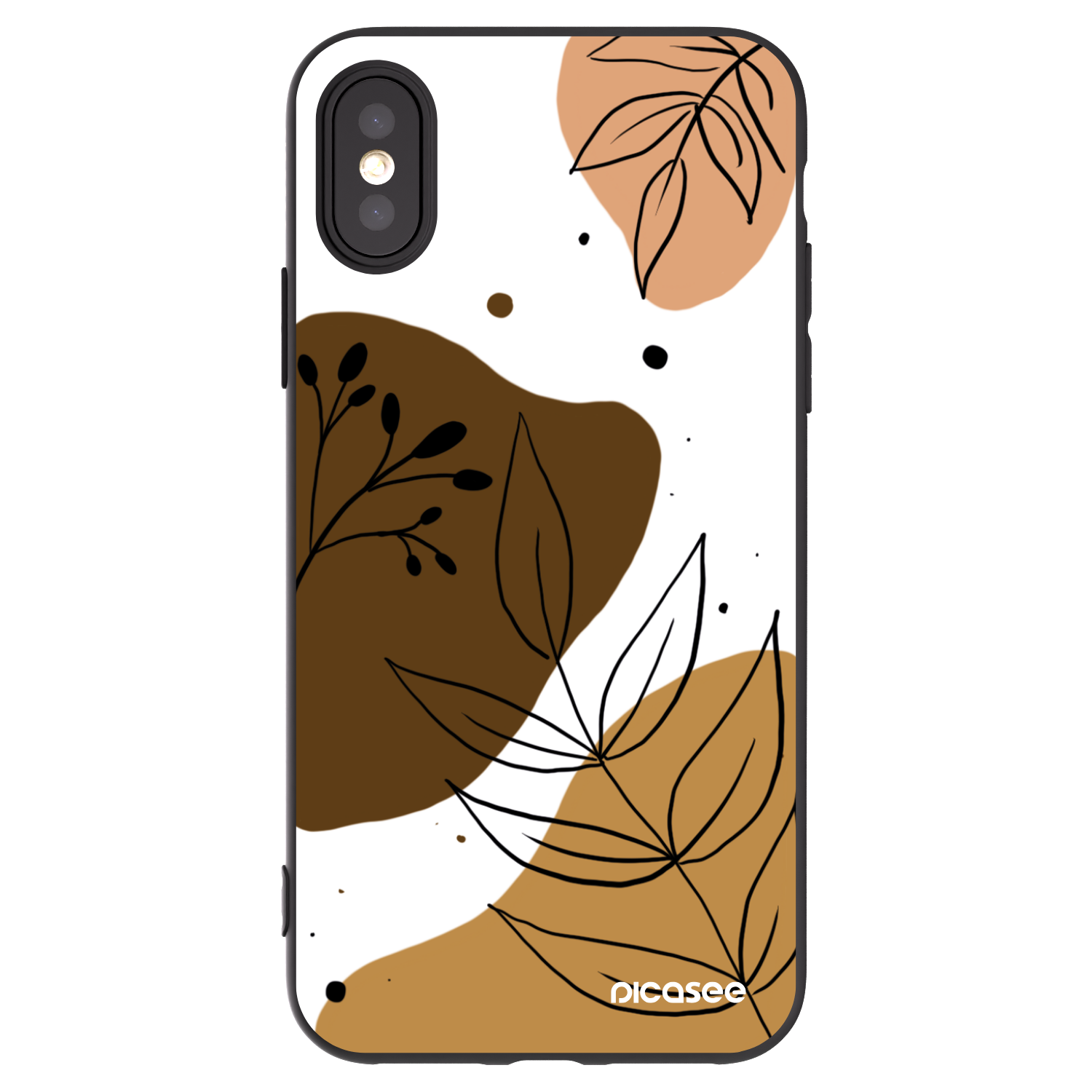 Picasee Apple iPhone X/XS Hülle - Schwarzes Silikon - Boho style