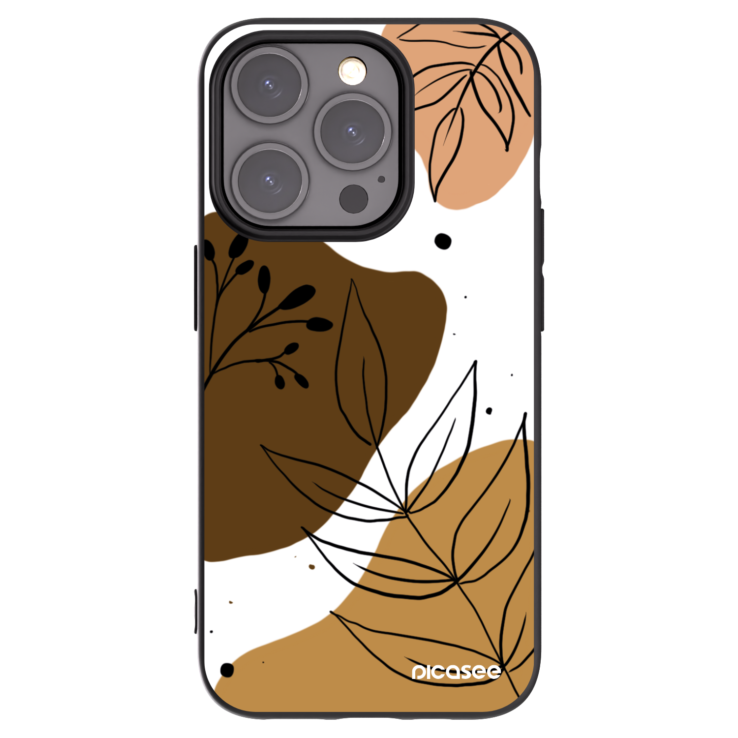 Picasee Apple iPhone 15 Pro Hülle - Schwarzes Silikon - Boho style