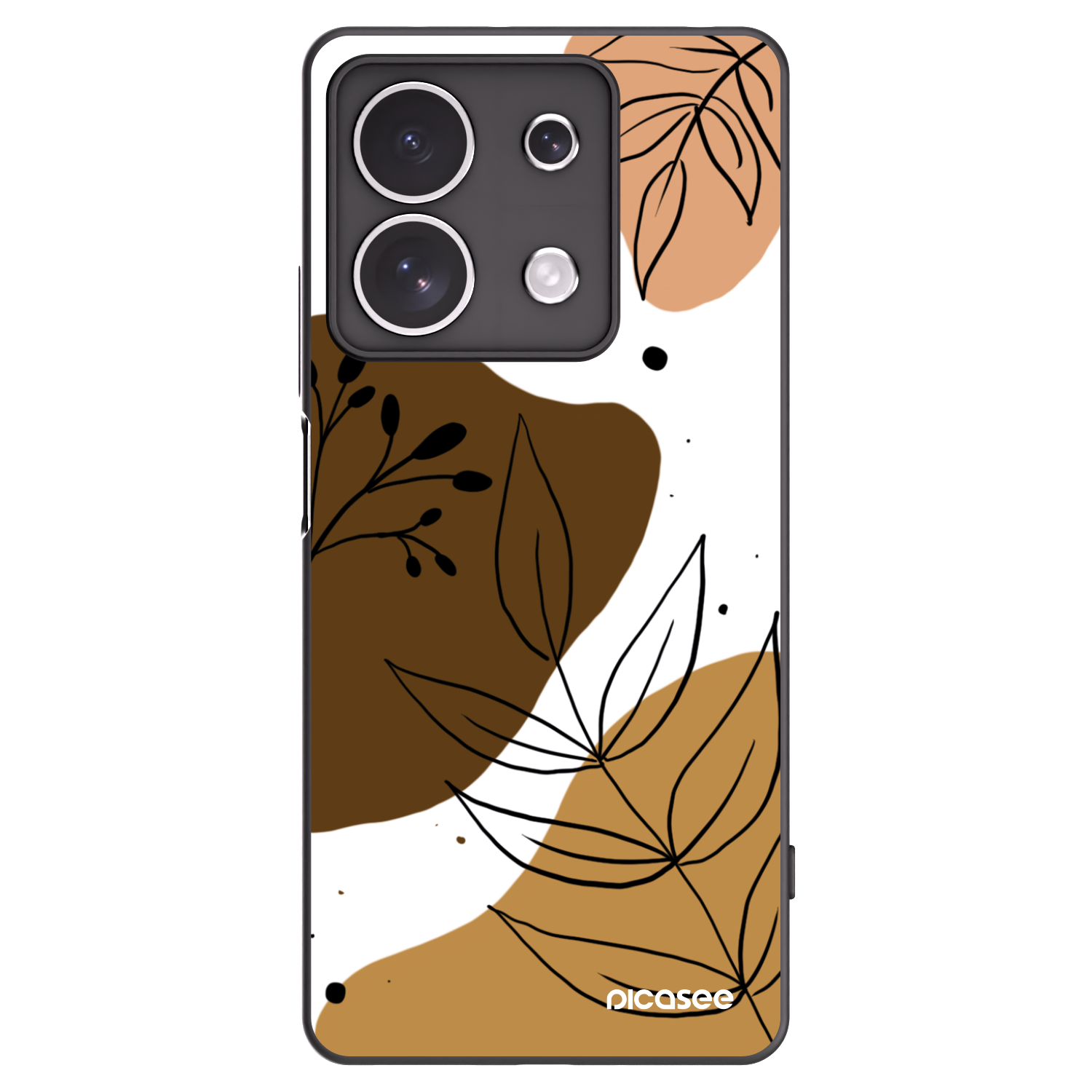 Picasee Xiaomi Redmi Note 13 4G Hülle - Schwarzes Silikon - Boho style