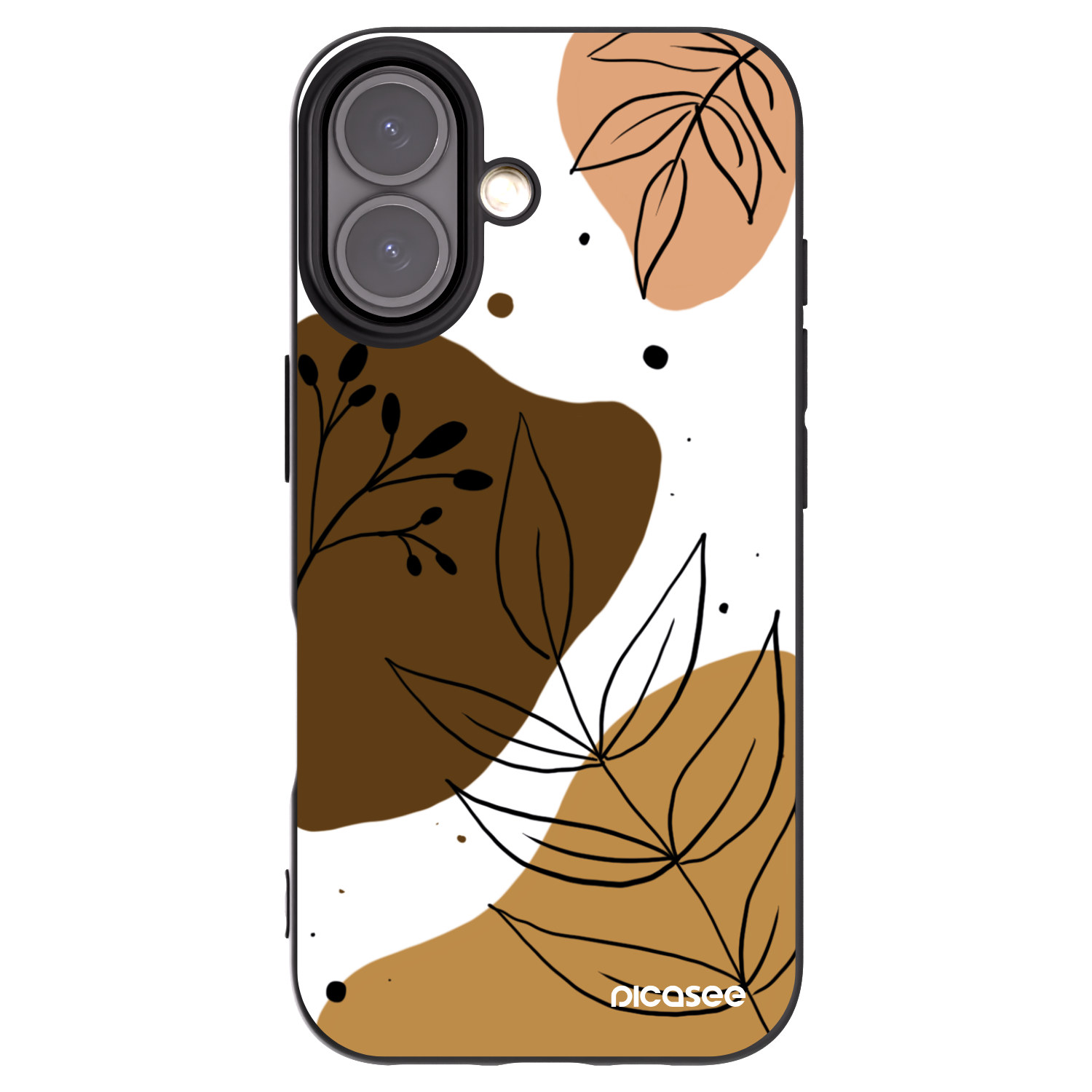 Picasee Apple iPhone 16 Hülle - Schwarzes Silikon - Boho style
