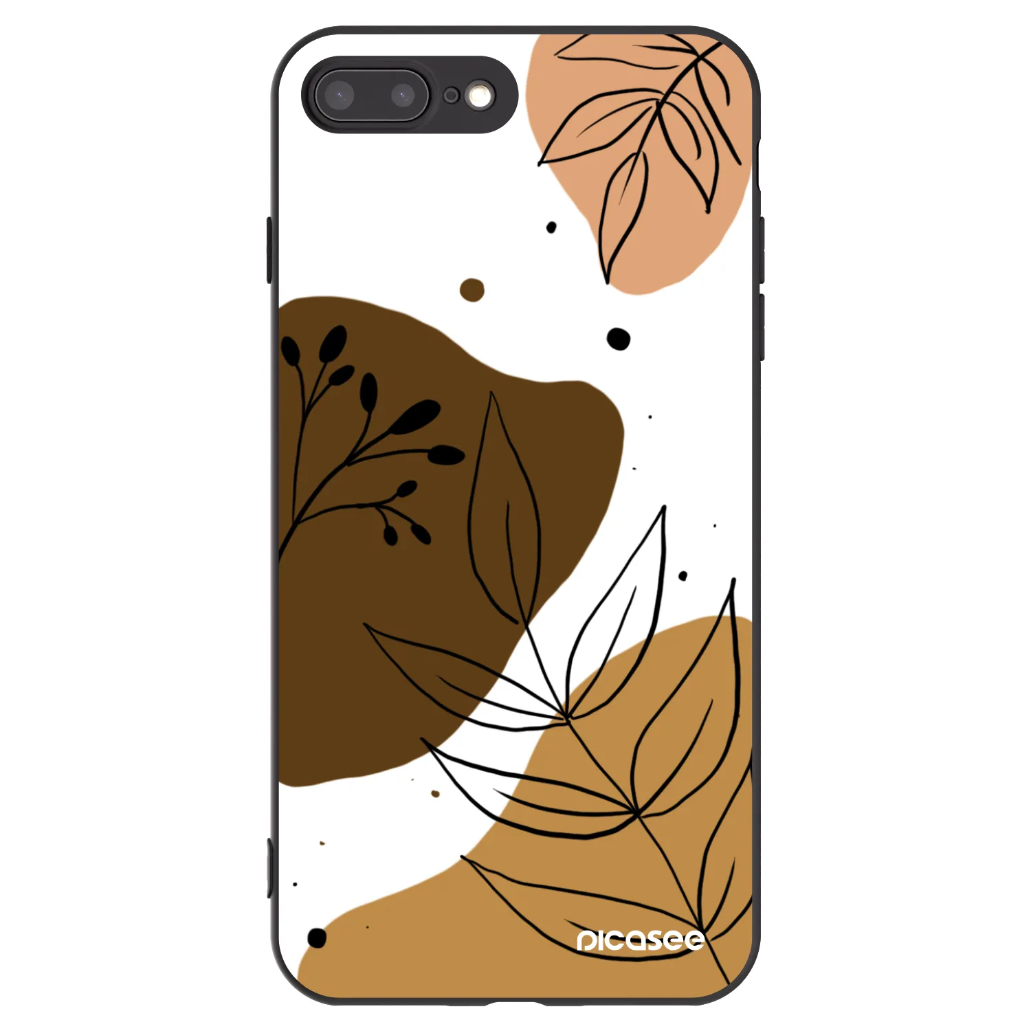 Picasee Apple iPhone 7 Plus Hülle - Schwarzes Silikon - Boho style