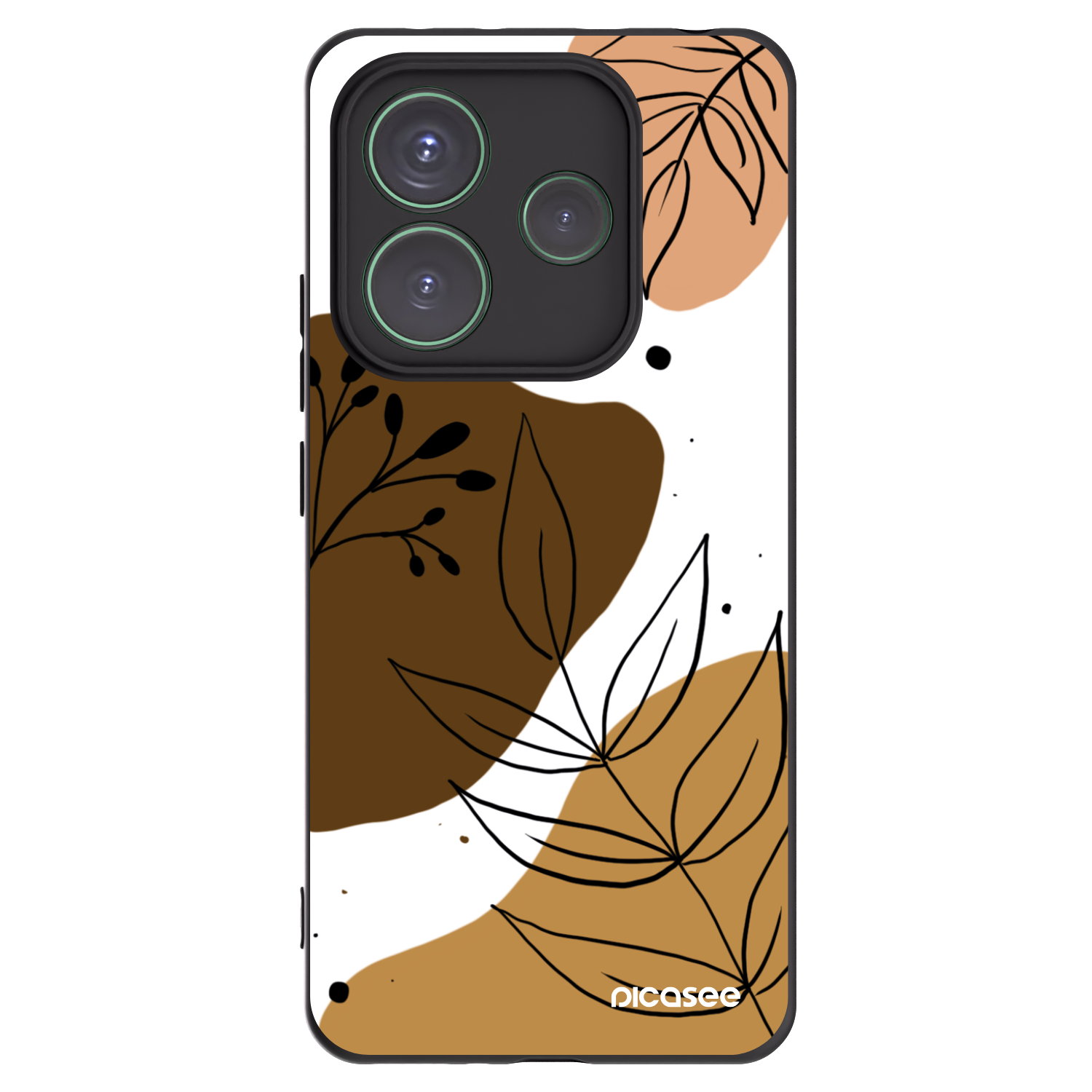 Picasee Xiaomi Redmi Note 14 5G Hülle - Schwarzes Silikon - Boho style