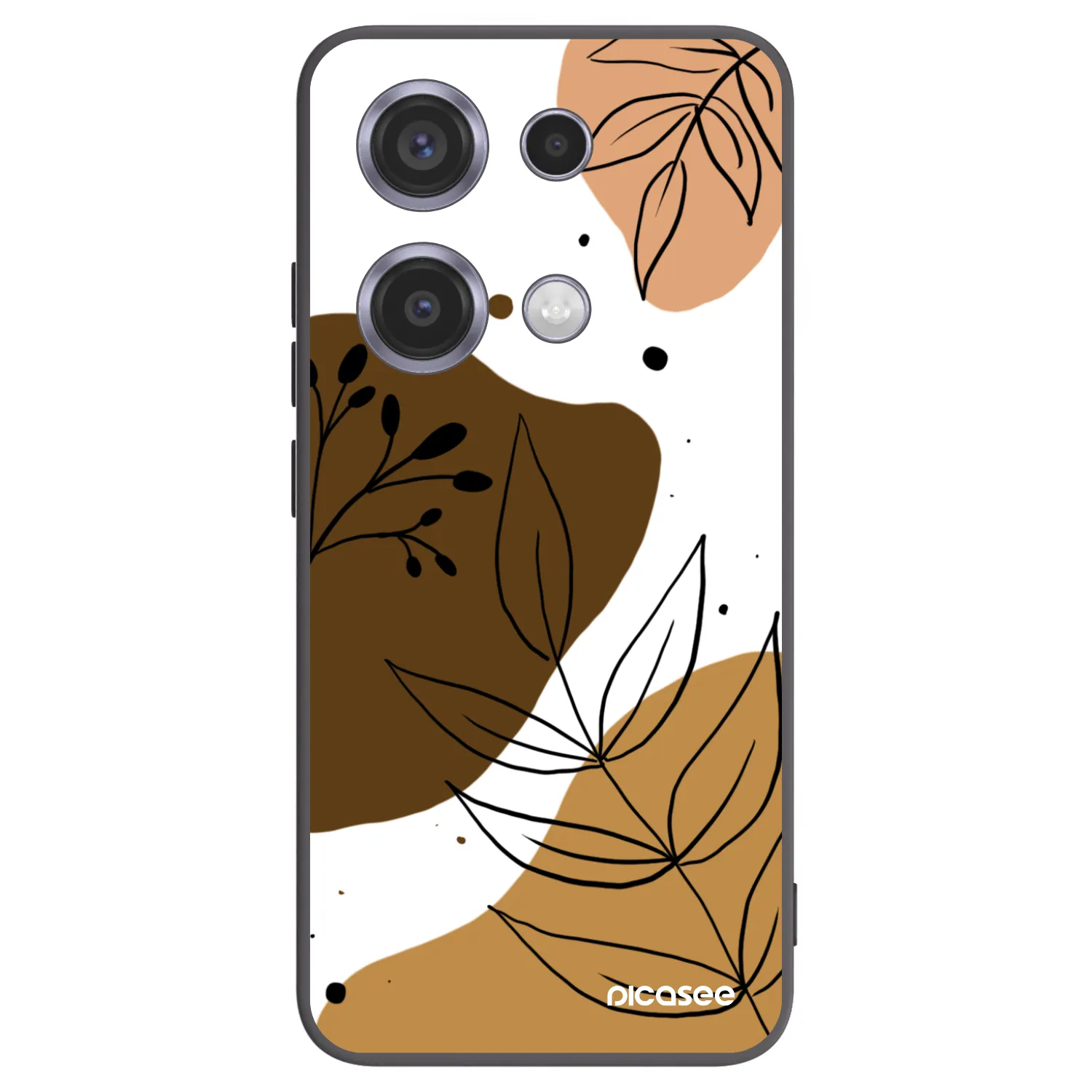 Picasee Xiaomi Redmi Note 14S Hülle - Schwarzes Silikon - Boho style