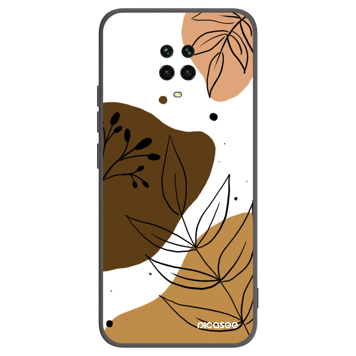 Picasee Xiaomi Redmi Note 9 Pro Hülle - Schwarzes Silikon - Boho style