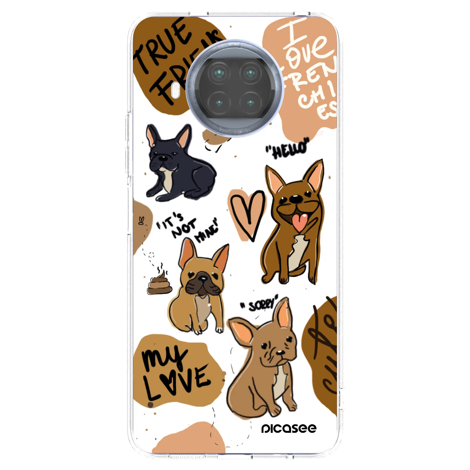 Picasee Xiaomi Mi 10T Lite Hülle - Transparentes Silikon - Frenchies