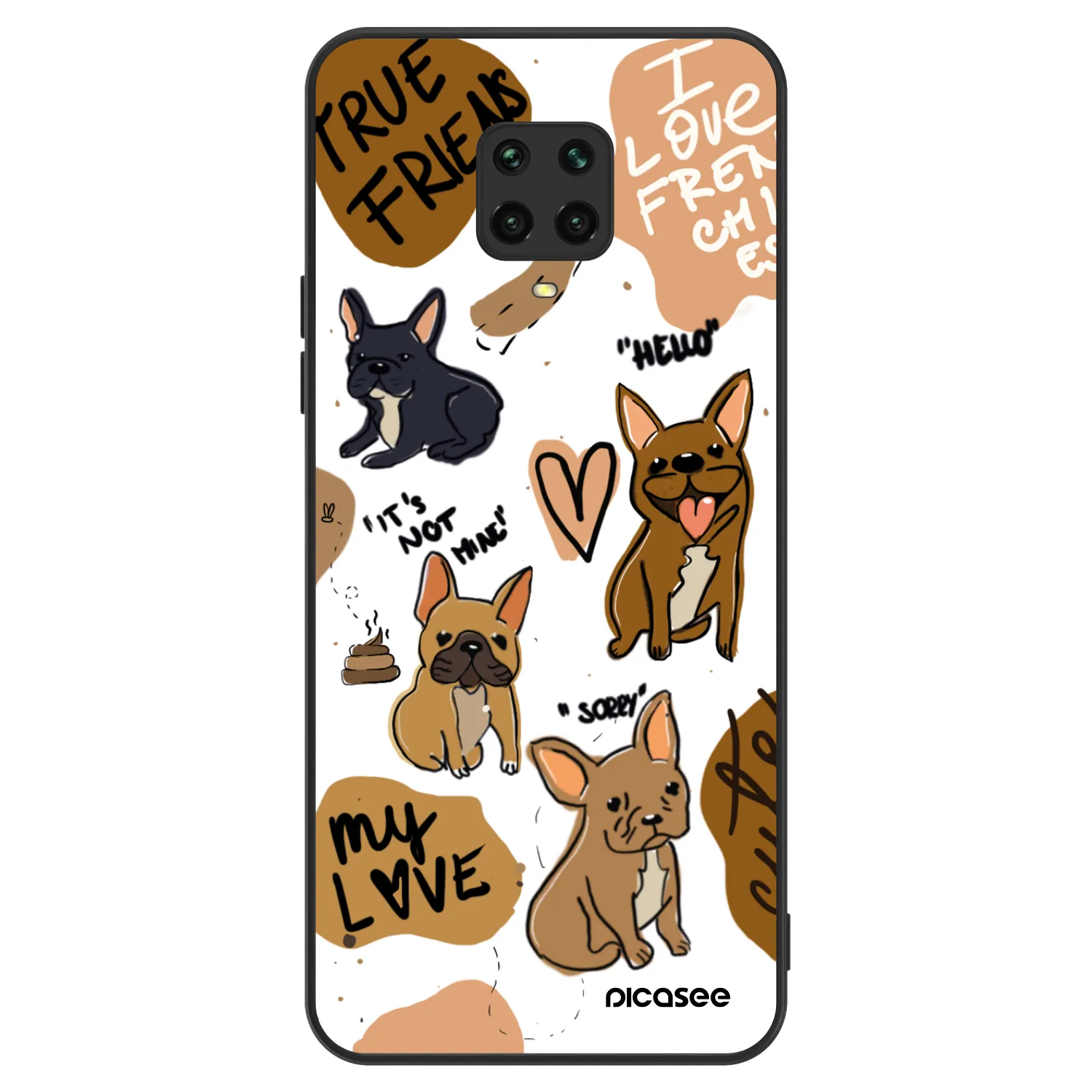 Picasee ULTIMATE CASE für Xiaomi Redmi Note 9 Pro - Frenchies