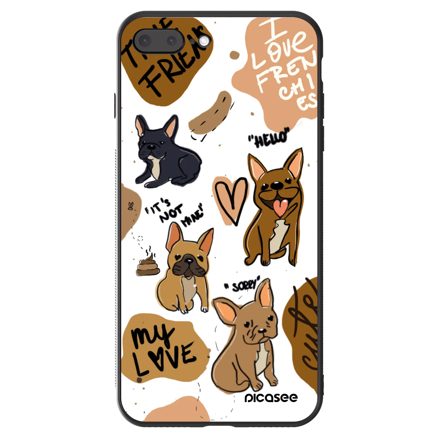 Picasee ULTIMATE CASE für Apple iPhone 7 Plus - Frenchies