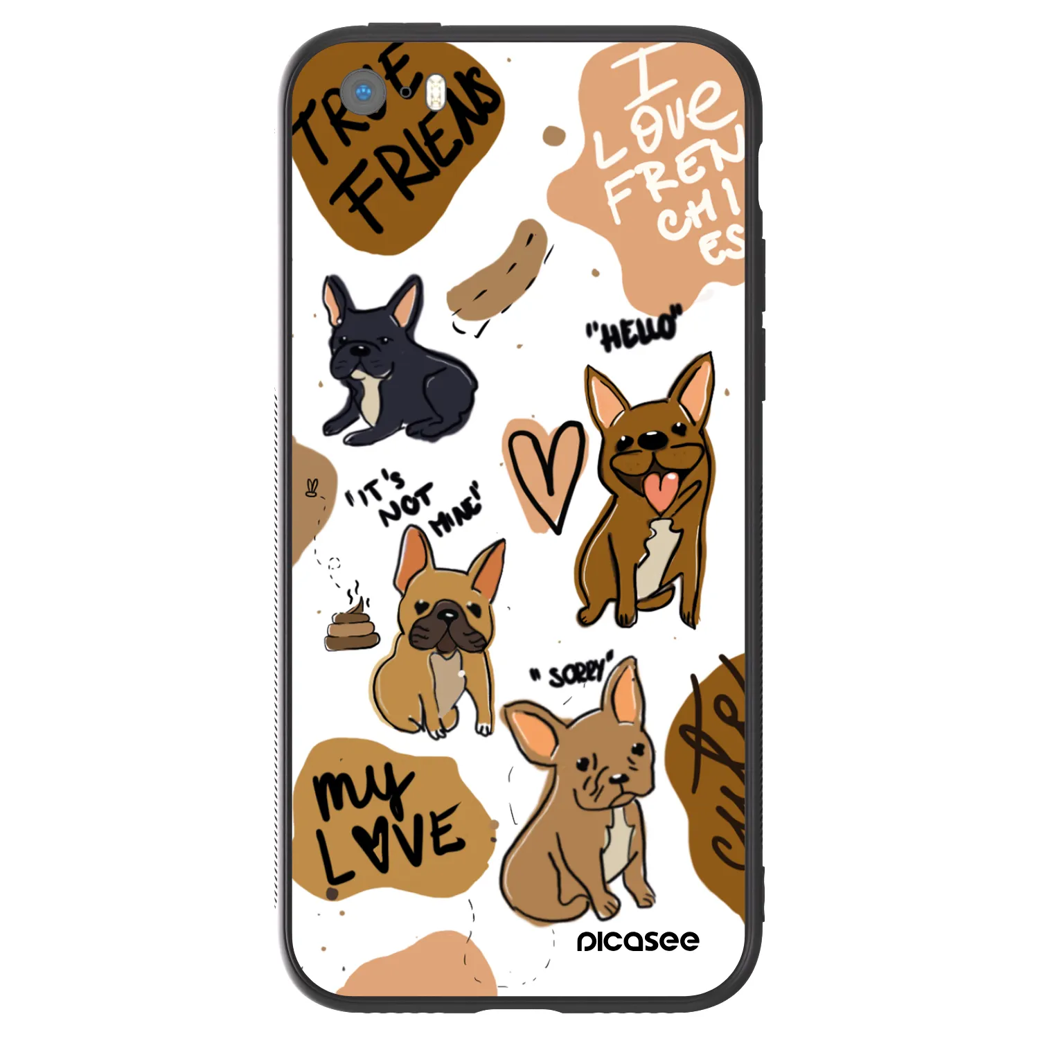 Picasee ULTIMATE CASE für Apple iPhone 5/5S/SE - Frenchies
