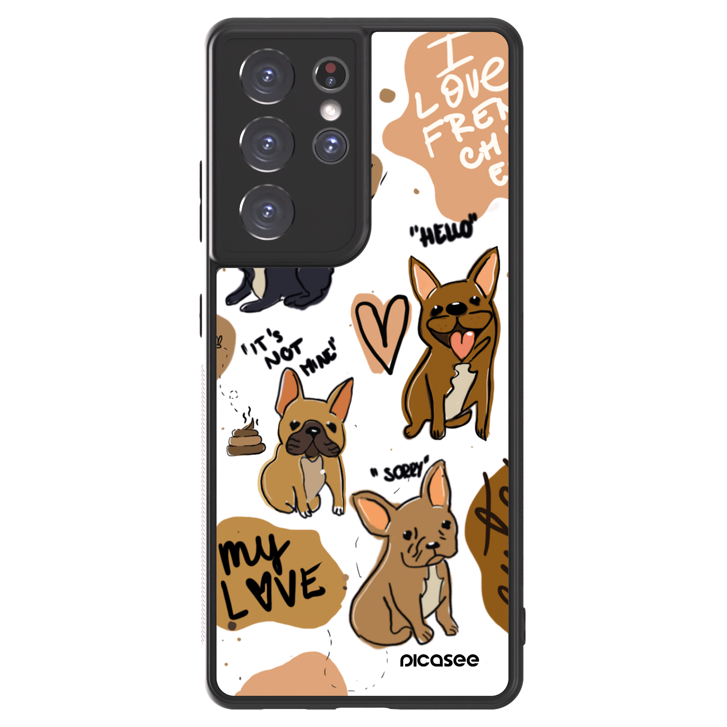 Picasee ULTIMATE CASE für Samsung Galaxy S21 Ultra 5G G998B - Frenchies