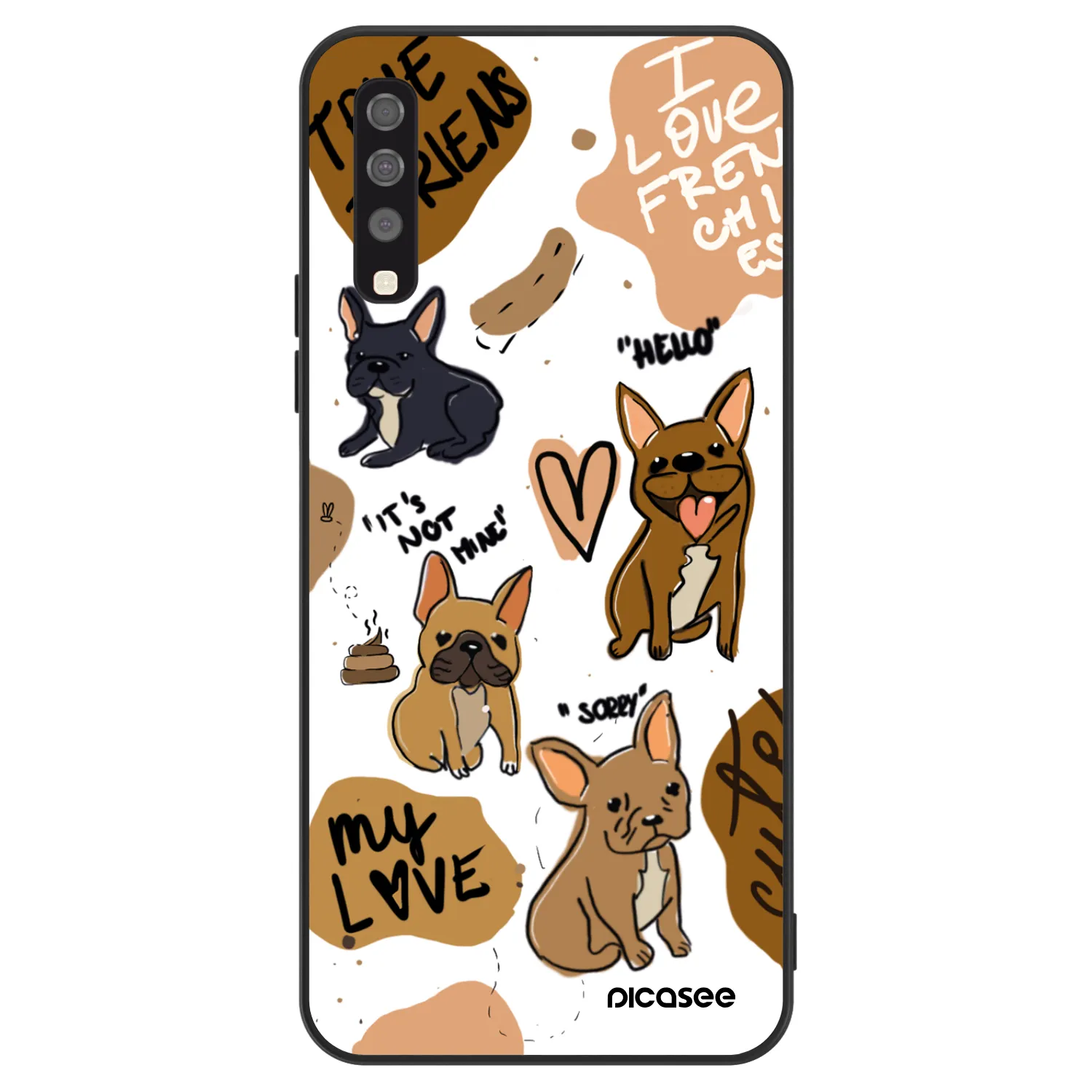 Picasee ULTIMATE CASE für Samsung Galaxy A70 A705F - Frenchies