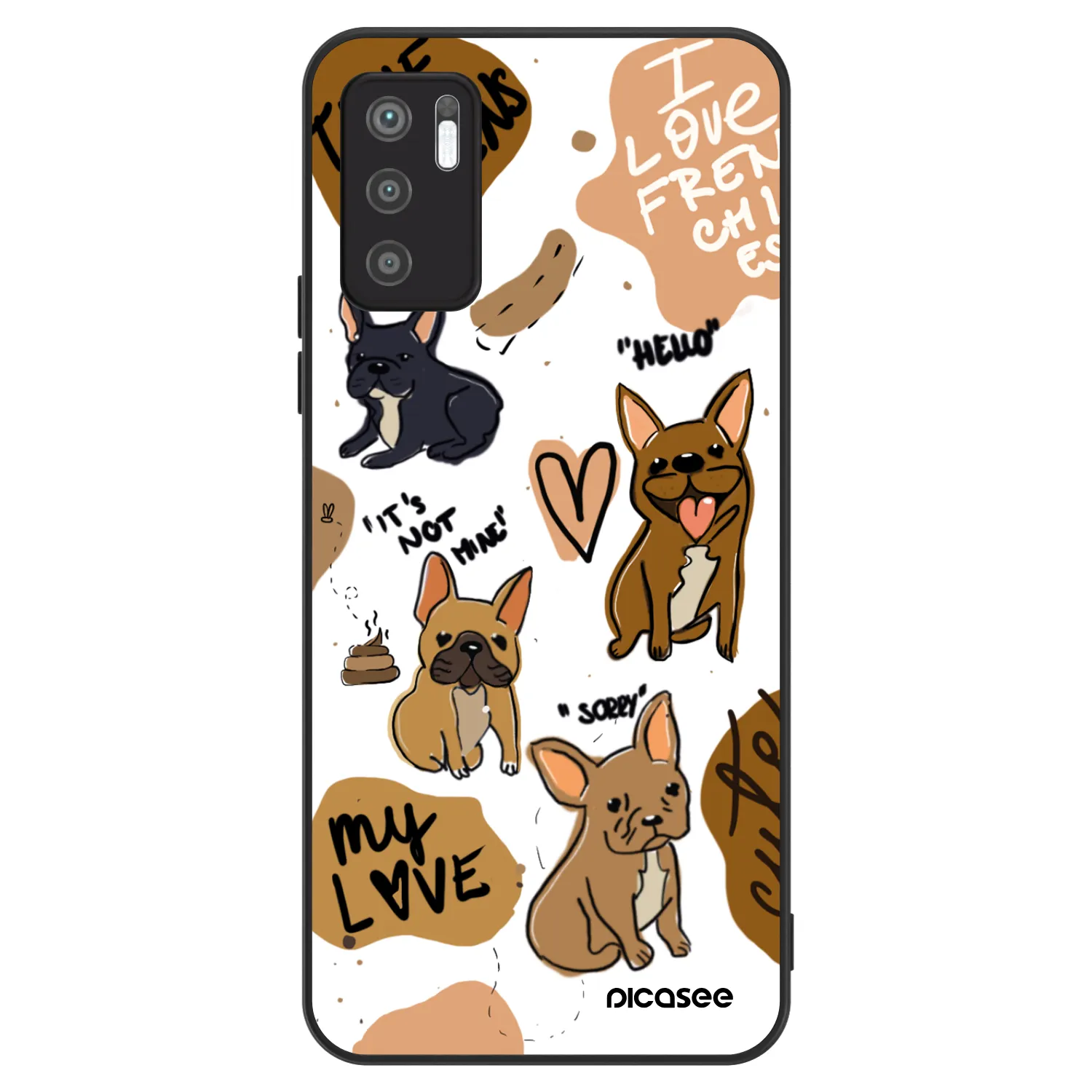 Picasee ULTIMATE CASE für Xiaomi Redmi Note 10 5G - Frenchies