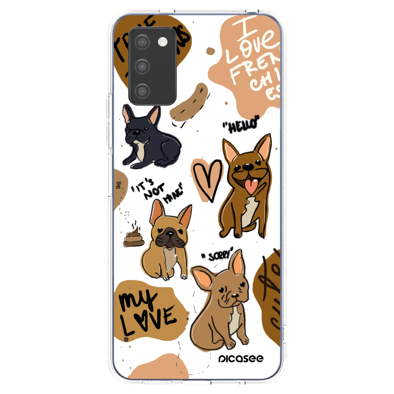 Picasee Samsung Galaxy A02s A025G Hülle - Transparentes Silikon - Frenchies