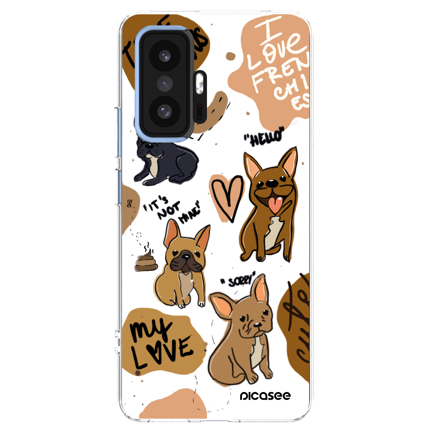 Picasee Xiaomi 11T Hülle - Transparentes Silikon - Frenchies