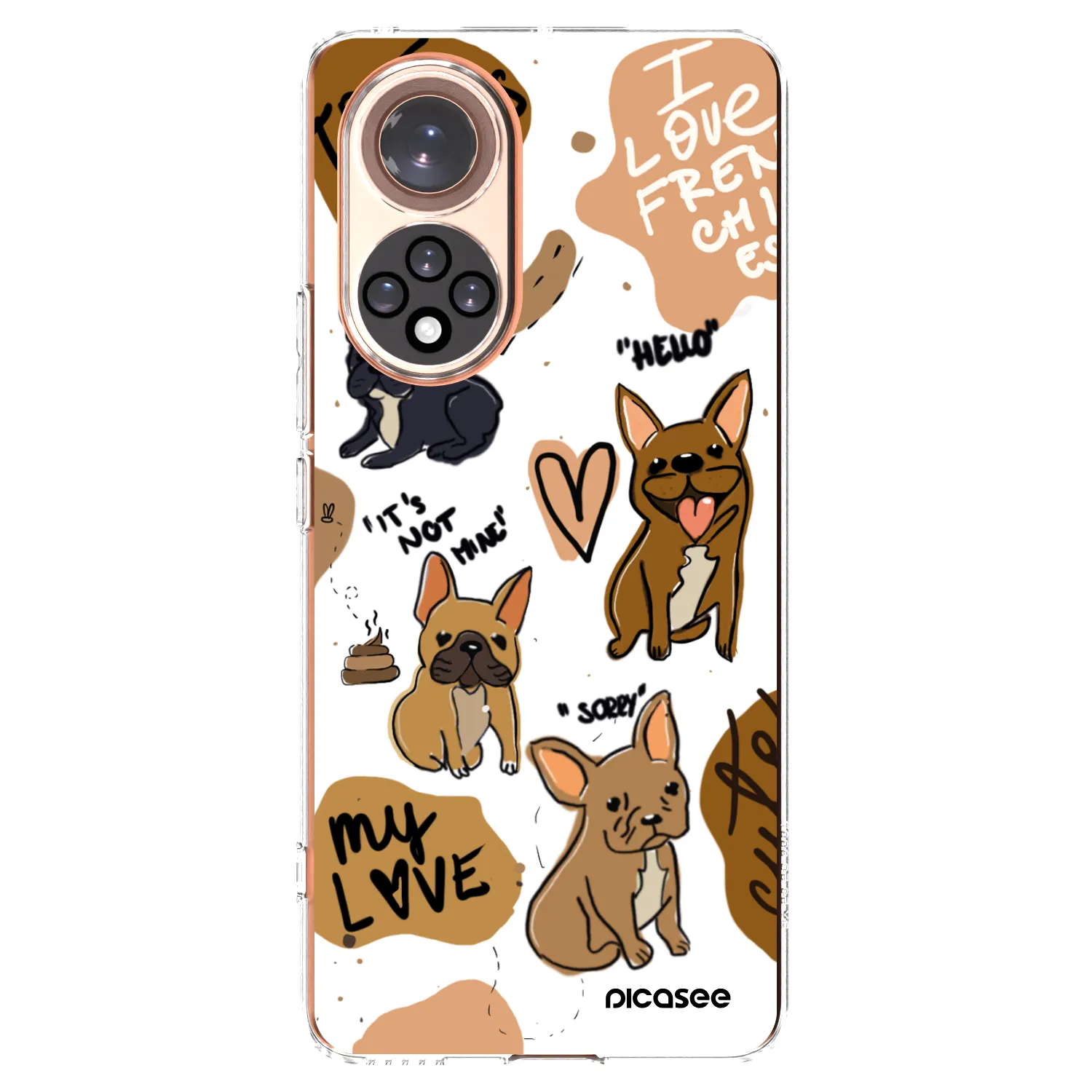 Picasee Huawei Nova 9 Hülle - Transparentes Silikon - Frenchies