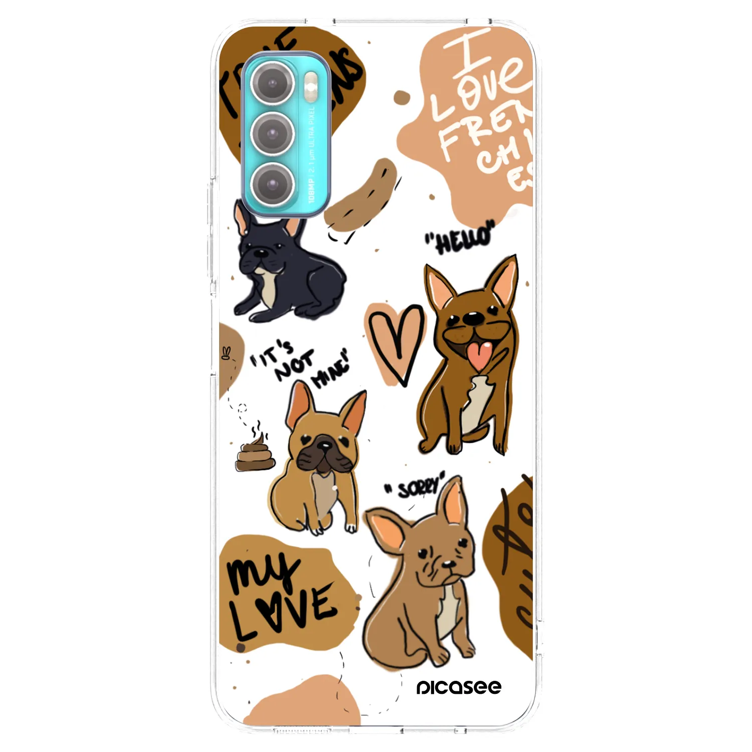 Picasee Motorola Moto G60 Hülle - Transparentes Silikon - Frenchies