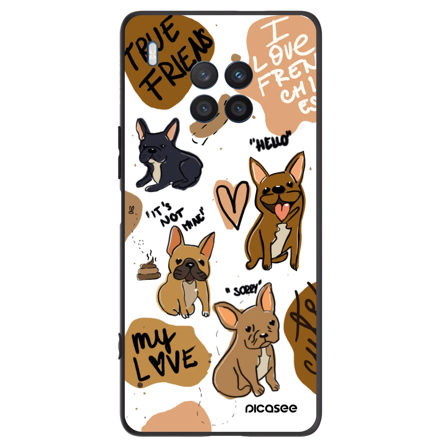 Picasee Honor 50 Lite Hülle - Schwarzes Silikon - Frenchies