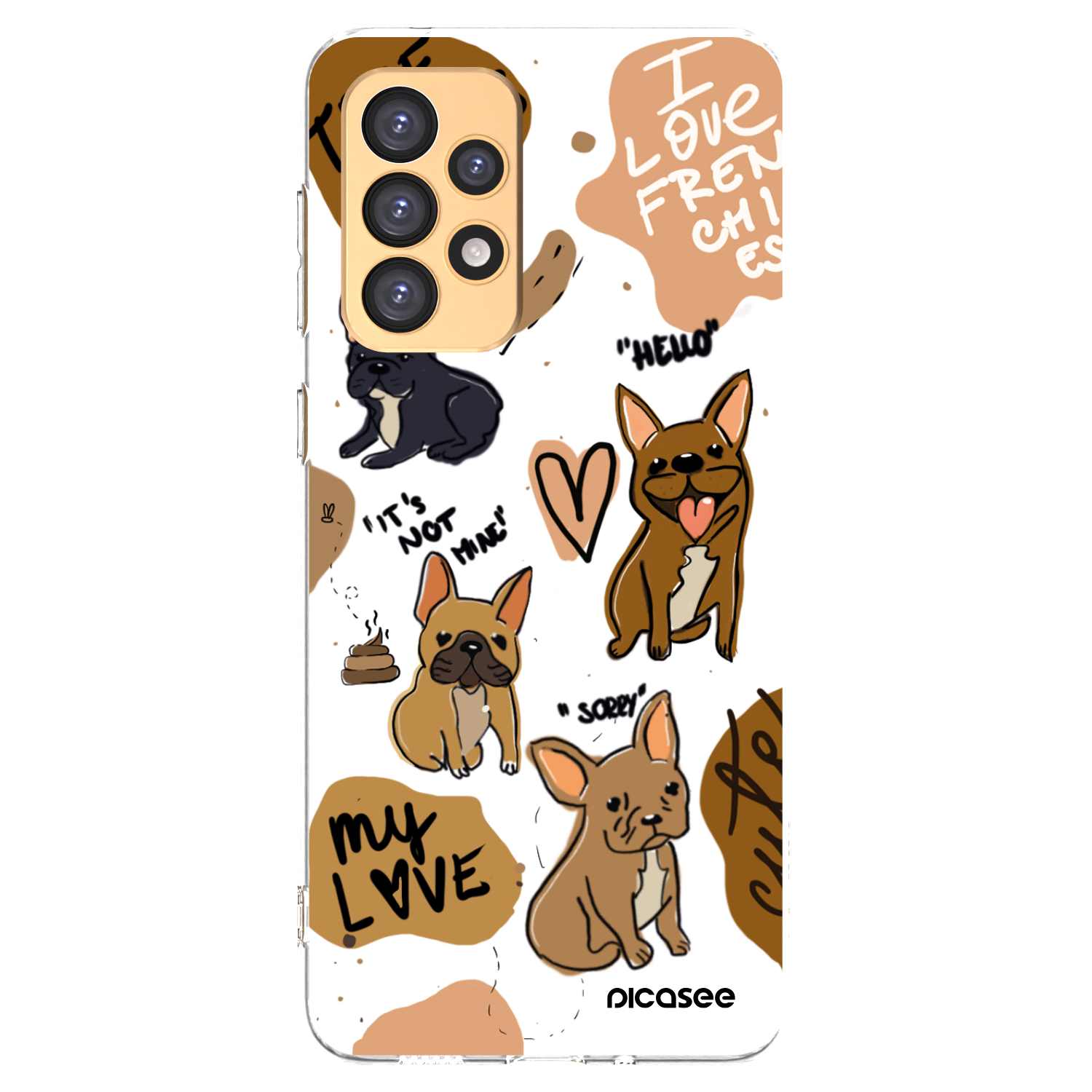 Picasee Samsung Galaxy A33 5G A336 Hülle - Transparentes Silikon - Frenchies