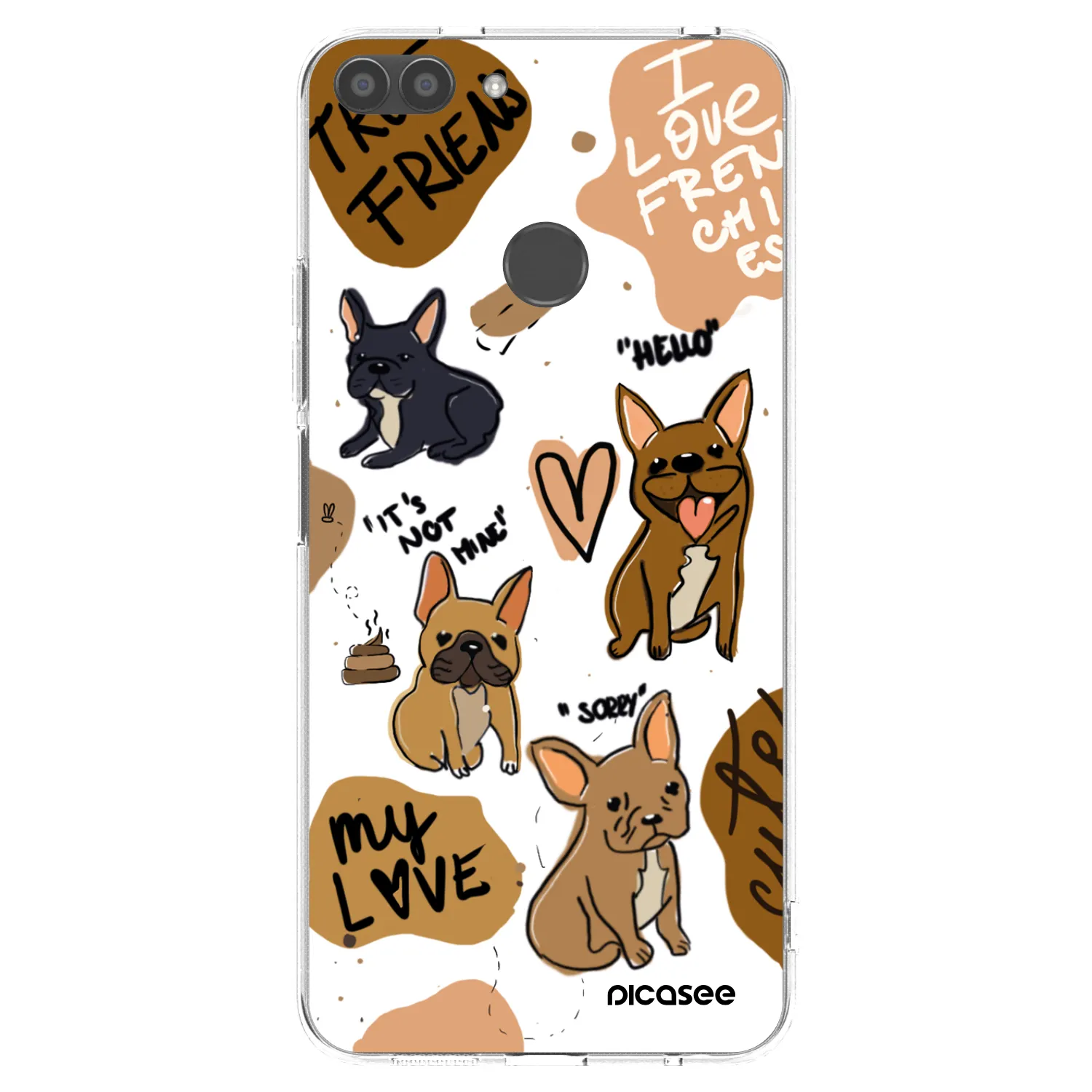 Picasee Huawei P Smart Hülle - Transparentes Silikon - Frenchies