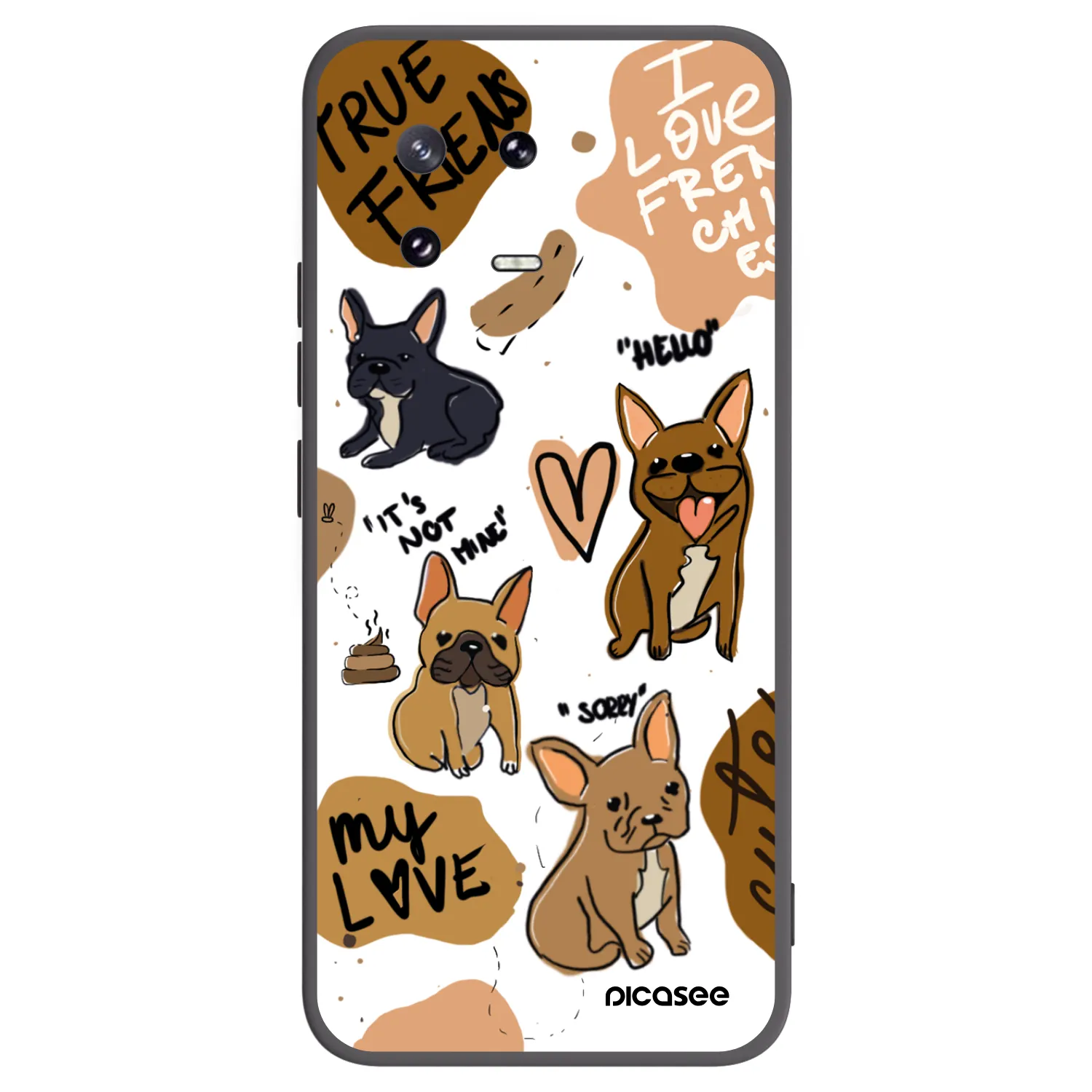 Picasee Xiaomi 13 Pro Hülle - Schwarzes Silikon - Frenchies