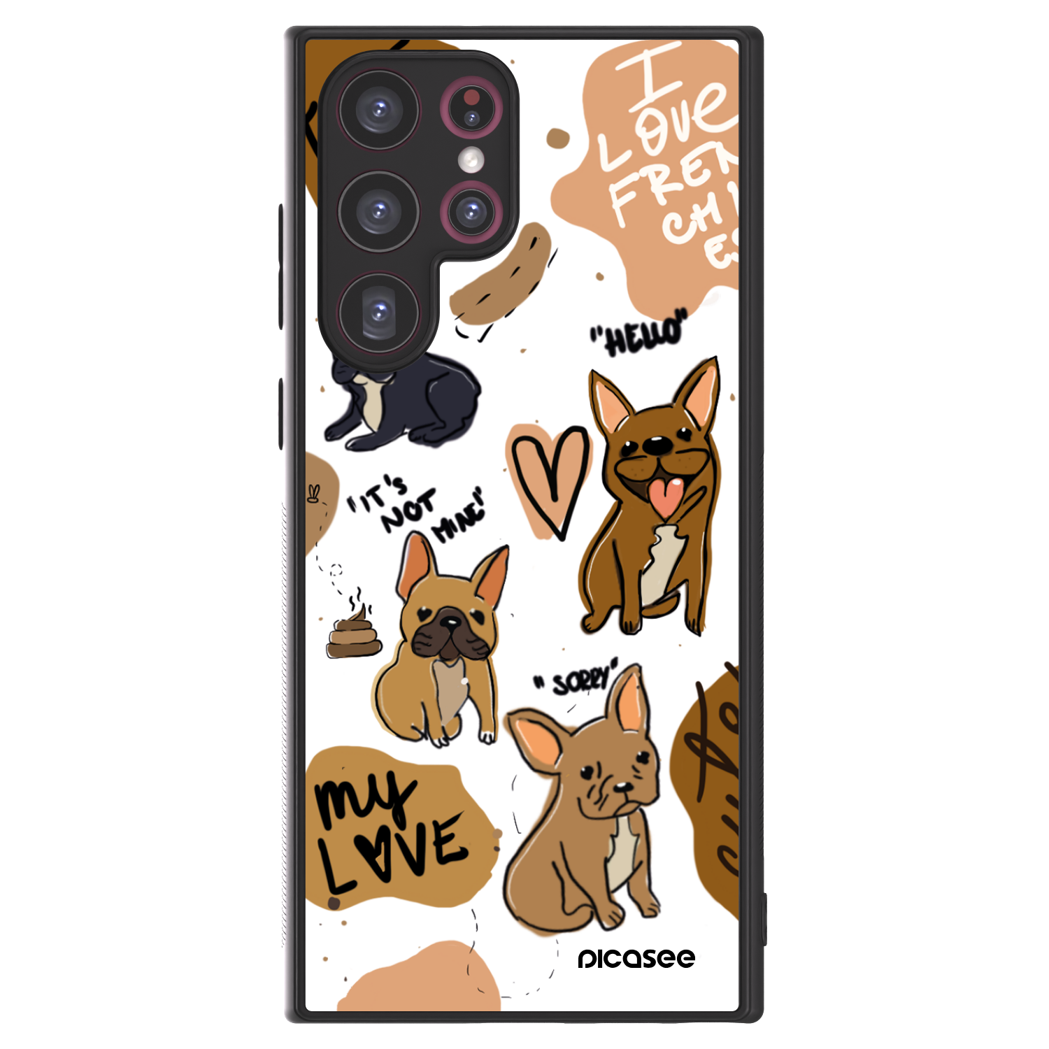 Picasee ULTIMATE CASE PowerShare für Samsung Galaxy S22 Ultra 5G - Frenchies