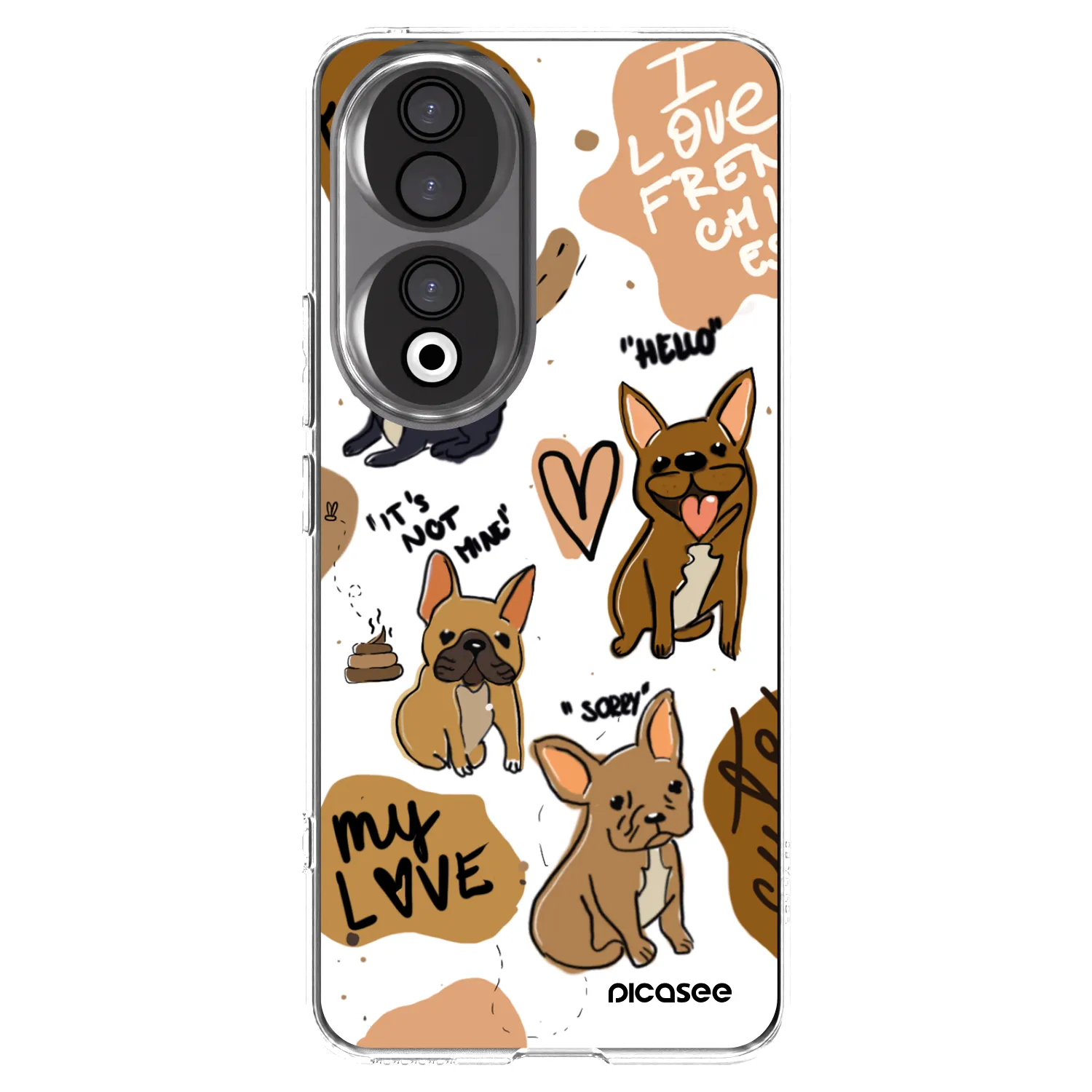 Picasee Honor 90 5G Hülle - Transparentes Silikon - Frenchies