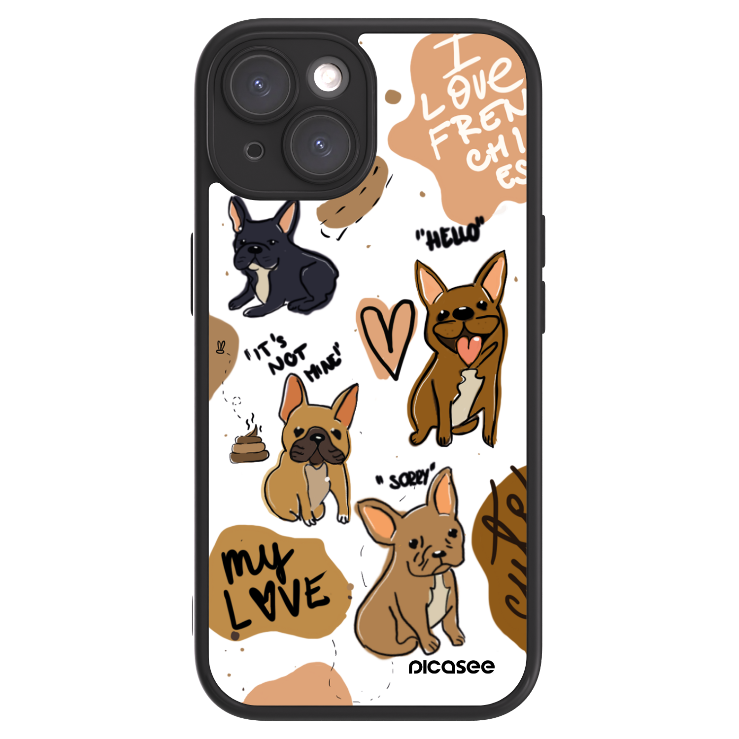 Picasee ULTIMATE CASE für Apple iPhone 15 - Frenchies