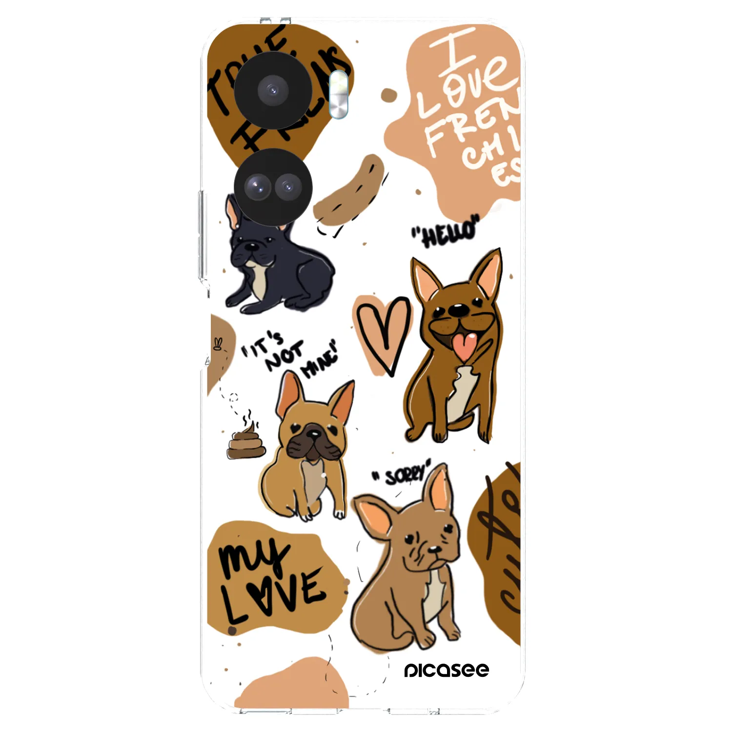 Picasee Honor 90 Lite 5G Hülle - Transparentes Silikon - Frenchies