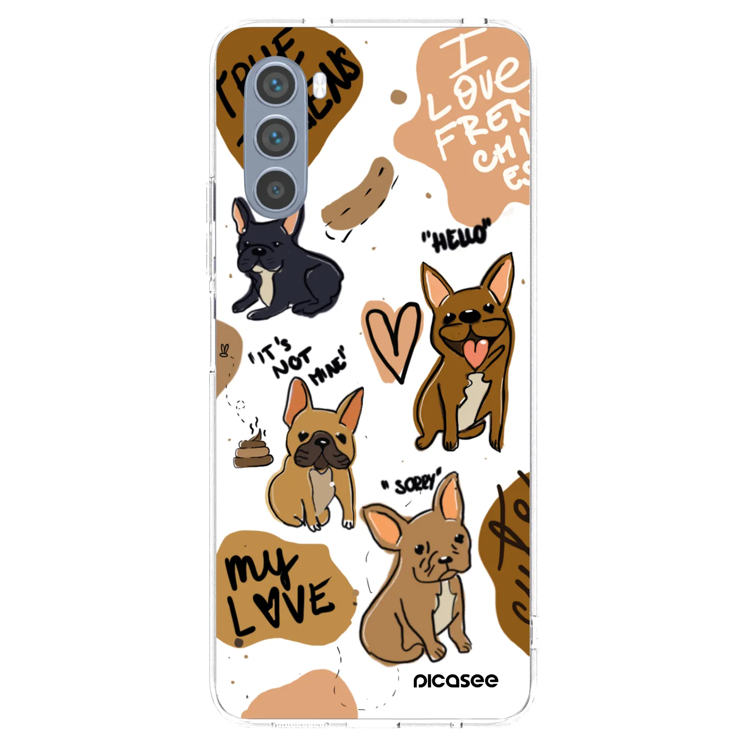 Picasee Motorola Moto G62 Hülle - Transparentes Silikon - Frenchies