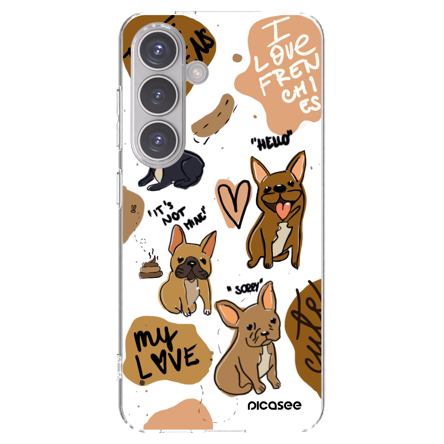 Picasee Samsung Galaxy S24 S921B 5G Hülle - Transparentes Silikon - Frenchies