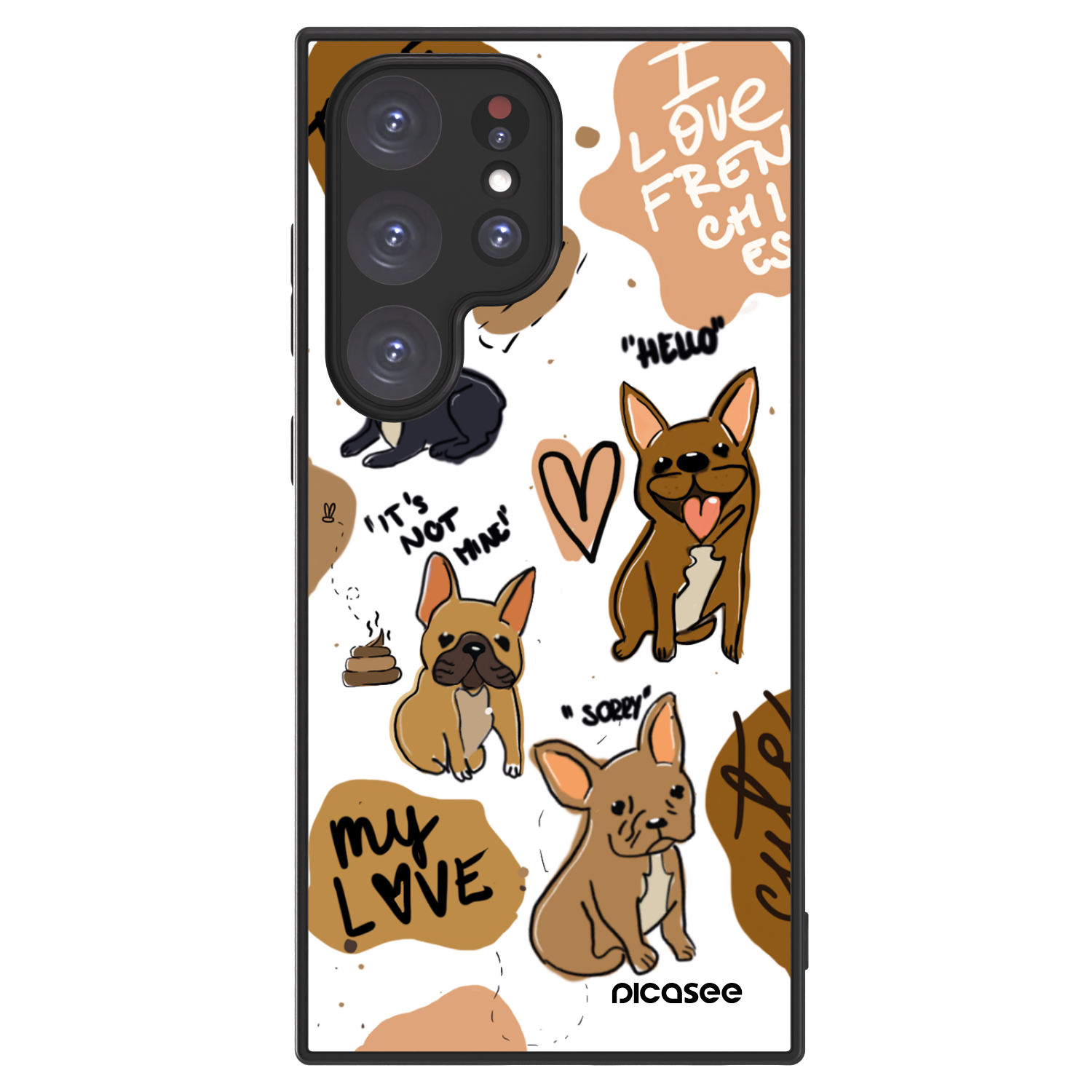 Picasee ULTIMATE CASE PowerShare für Samsung Galaxy S24 Ultra S928B 5G - Frenchies