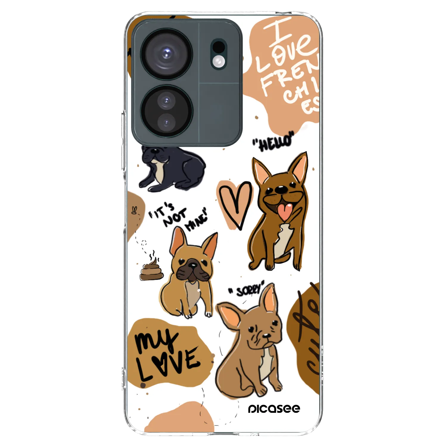 Picasee Xiaomi Redmi 13C 4G Hülle - Transparentes Silikon - Frenchies