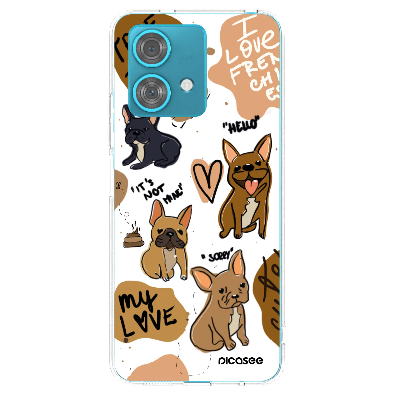 Picasee Motorola Edge 40 Neo Hülle - Transparentes Silikon - Frenchies