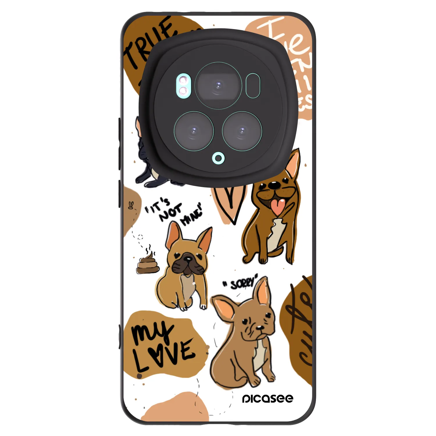 Picasee Honor Magic6 Pro Hülle - Schwarzes Silikon - Frenchies