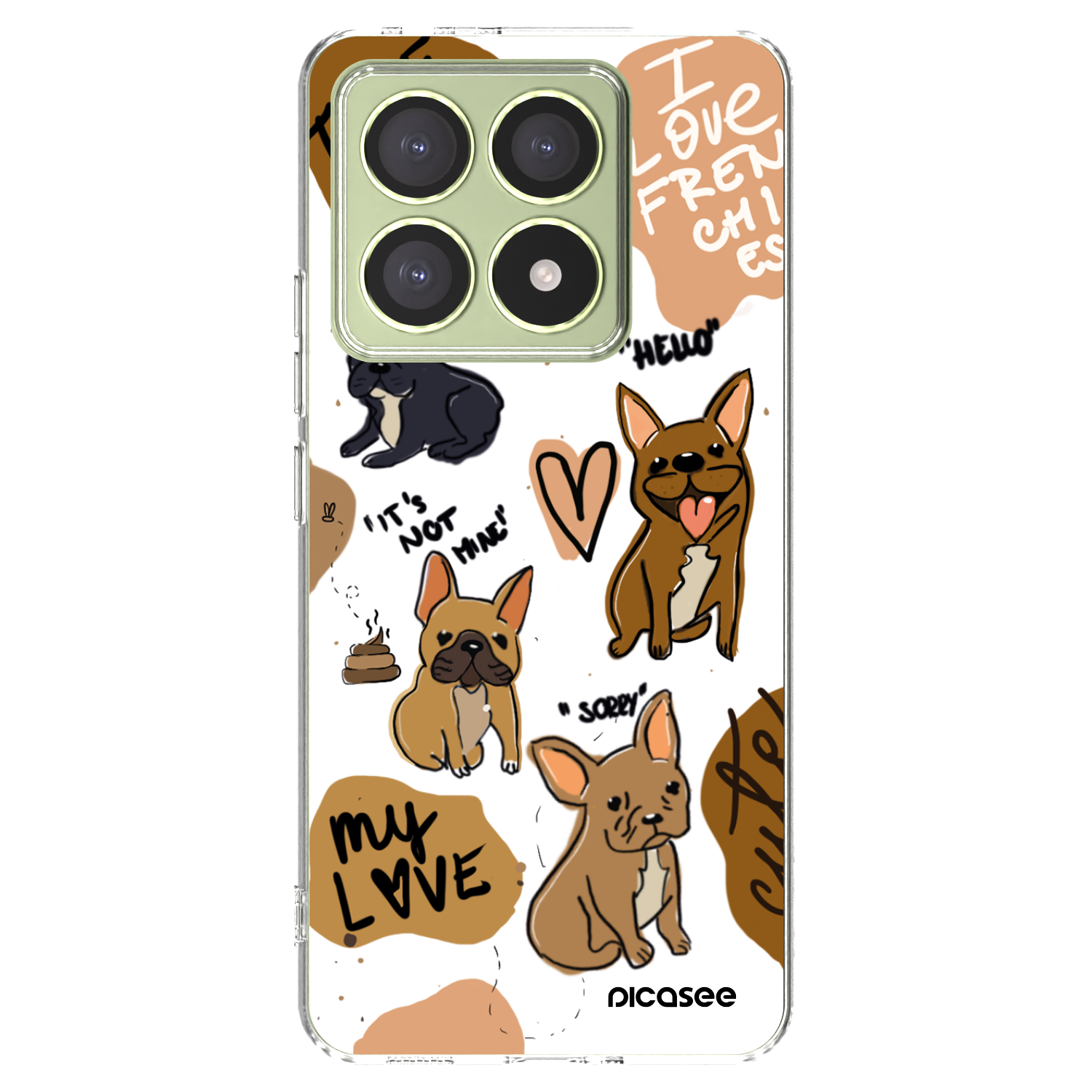 Picasee Xiaomi 14T Hülle - Transparentes Silikon - Frenchies