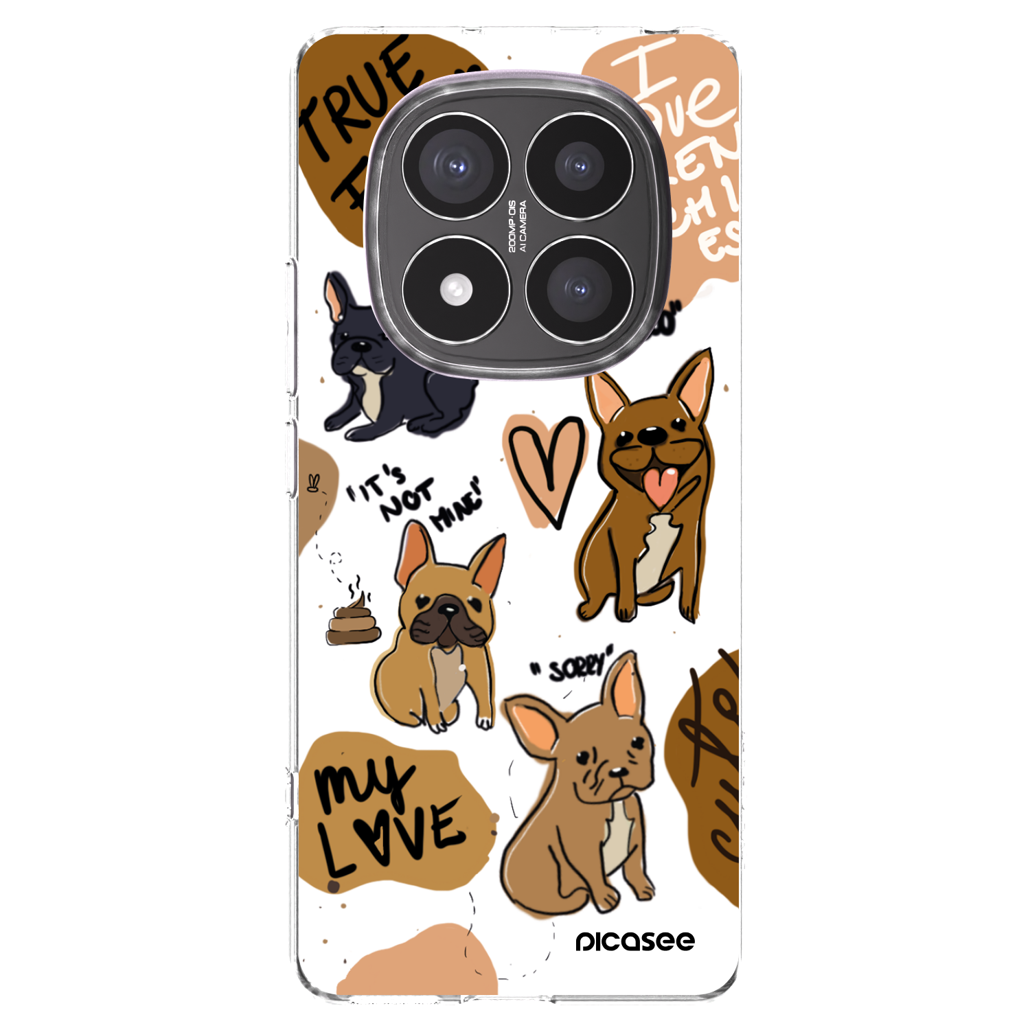 Picasee Xiaomi Redmi Note 14 Pro+ 5G Hülle - Transparentes Silikon - Frenchies