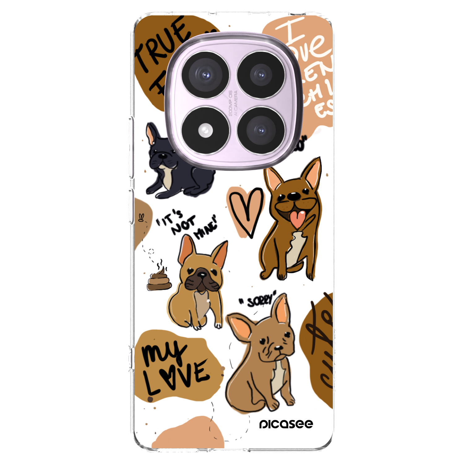 Picasee Xiaomi Redmi Note 14 Pro 4G Hülle - Transparentes Silikon - Frenchies
