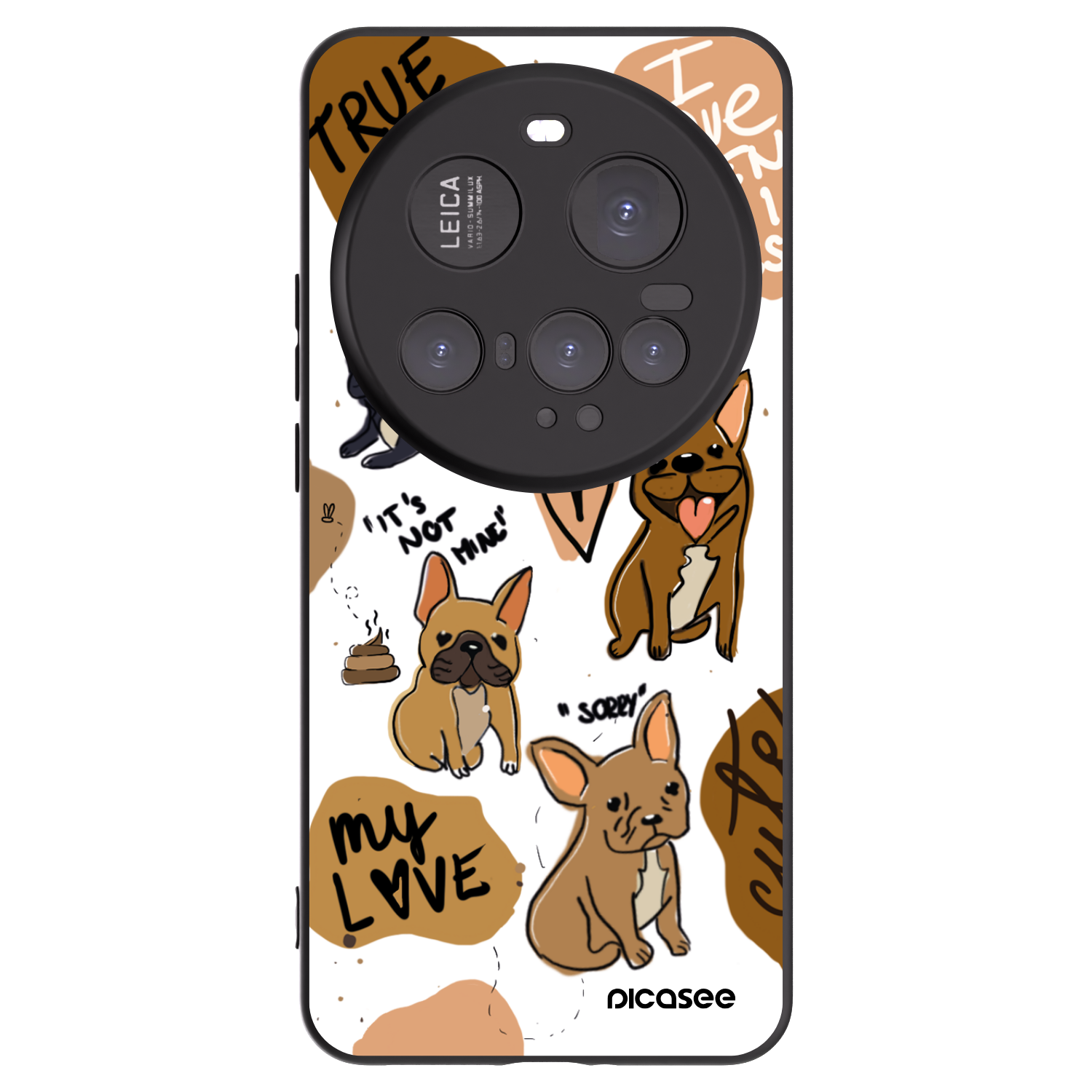 Picasee Xiaomi 15 Ultra Hülle - Schwarzes Silikon - Frenchies
