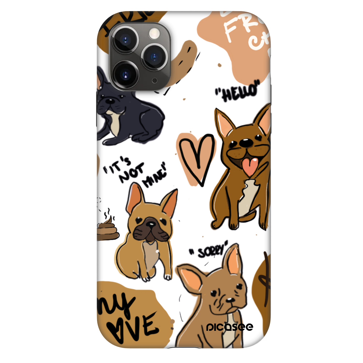 Picasee Fashion Case für Apple iPhone 11 Pro - Frenchies