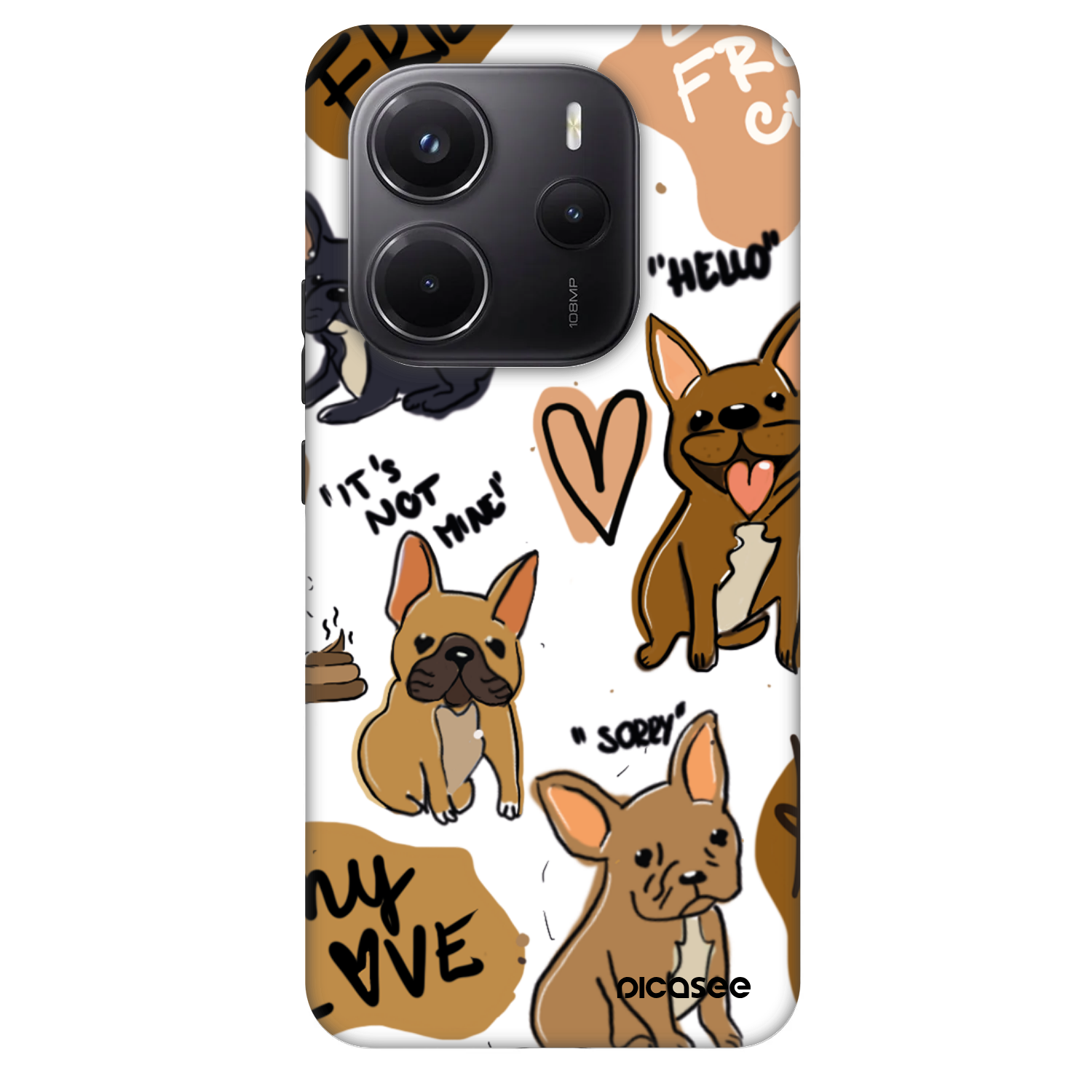 Picasee Fashion Case für Xiaomi Redmi Note 14 5G - Frenchies